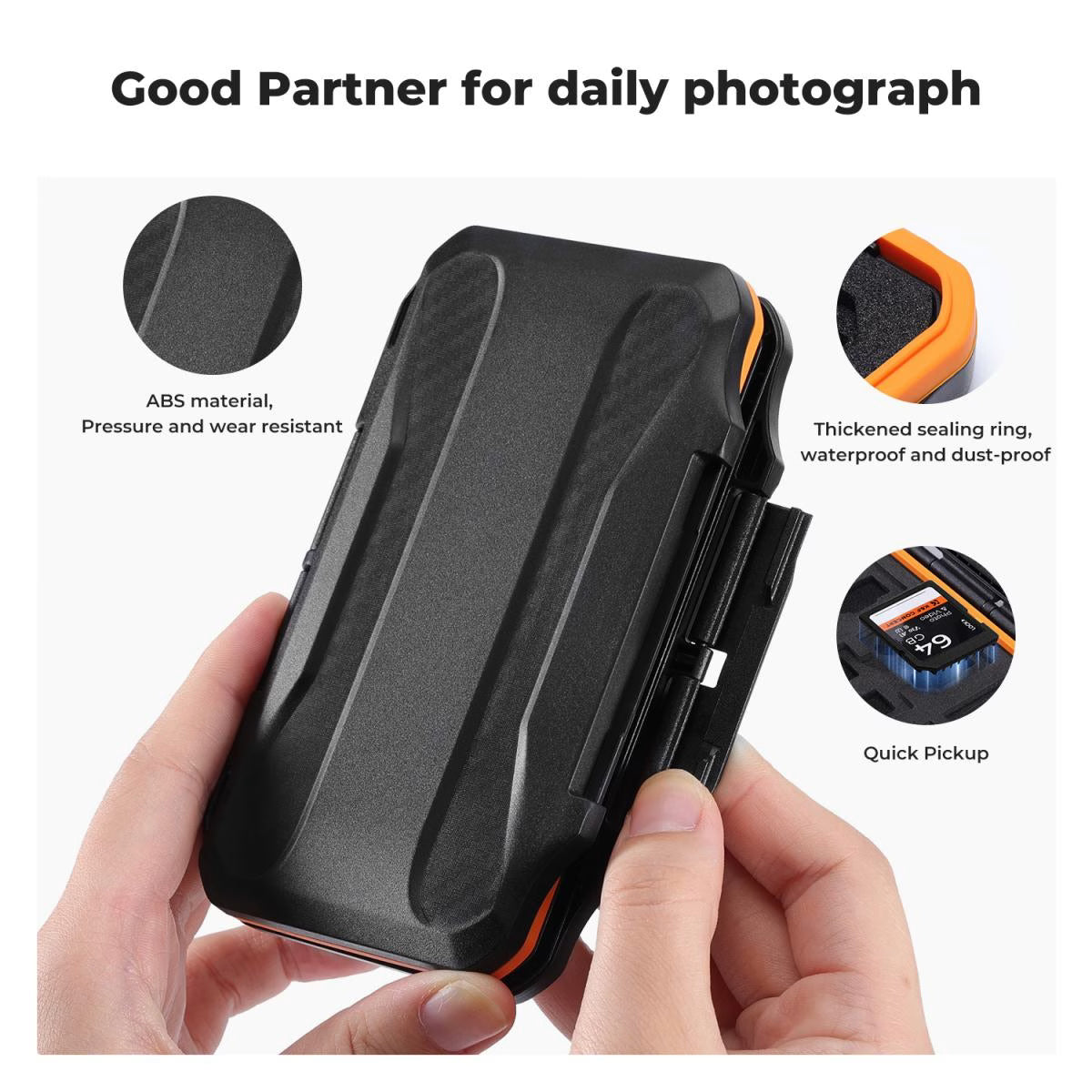 Estuche Rígido K&F Concept para Tarjetas SD y Micro SD