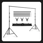 BackDrop Kshioe sin fondos con estructura de 2 X 3 Metros