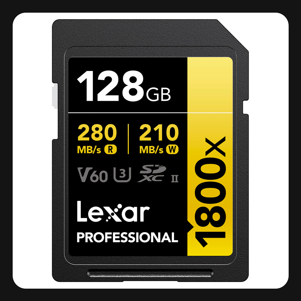 Lexar 128GB Professional 1800x UHS-II SDXC