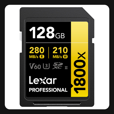 Lexar 128GB Professional 1800x UHS-II SDXC